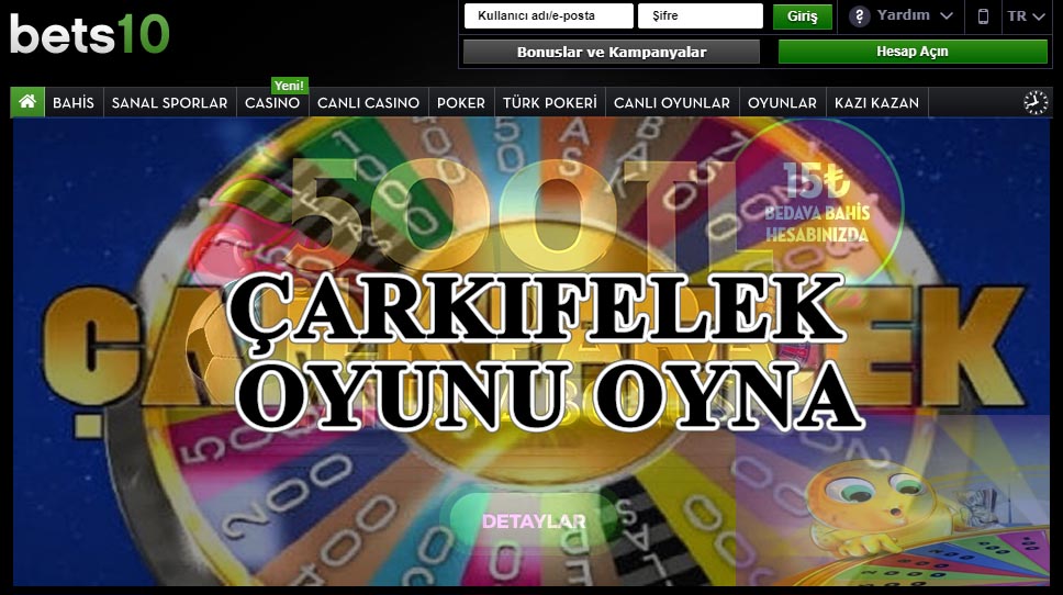 Çarkıfelek Oyunu Oyna - Bets10 Türkiye